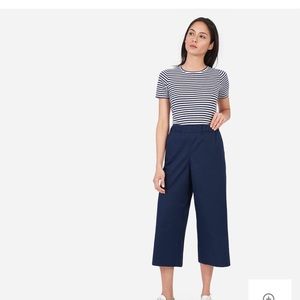 Everlane size 0 cotton poplin culottes (Black)